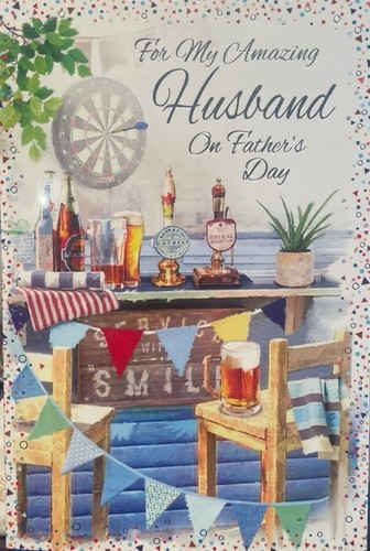 Husband fathers day - fathers, card