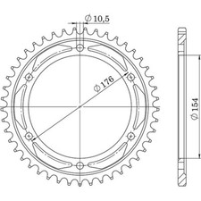 Steel Sprocket P530 D43 SUNSTAR for Honda VFR 800 VTEC 2002-2010