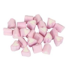 Small pink heart shape mallow - pink,