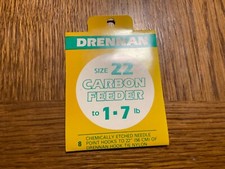 drennan carbon feeder hook to nylon  size 22 to 1.7lb  float pole match fishing