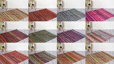 Handmade Indian Chindi Rag Rug 100% Recycled Cotton Woven Floor Mat 3x5 X 5x7 FT