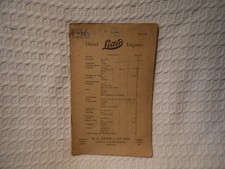 Vintage Lister Diesel Engines BK106 Instruction Manual & Parts List Book