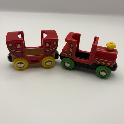 Wooden train track - brio, red