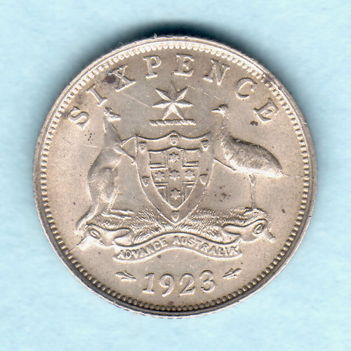 Australia 1923 sixpence - ,