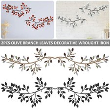 2Pcs Metal Wall Art Tree Leaf
