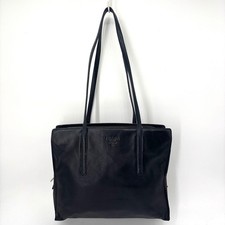 PRADA Black Leather Tote Bag