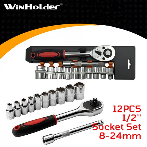 12pcs socket set - 1/2'', 8-24mm
