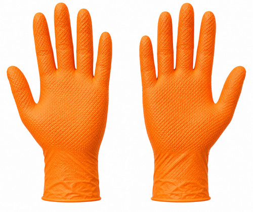 Orange diamond grip nitrile - grip,