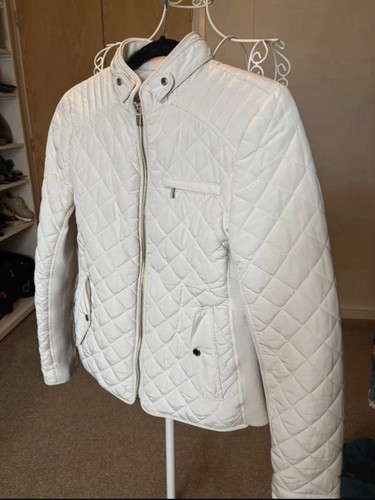 Zara cream quilted padded - zara,
