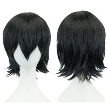 Synthetic Unisex Short Cosplay Hair Party BOB Wigs With Bangs Breathable UK