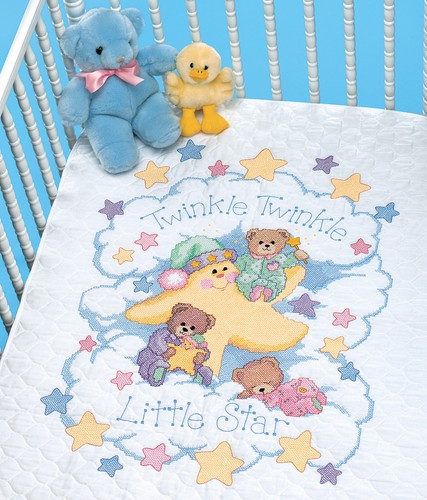 Stamped cross stitch kit - cross,