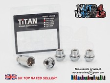 4 x Chrome Locking Wheel Nuts