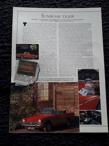 Sunbeam tiger lotus elan s4 - sunbeam,