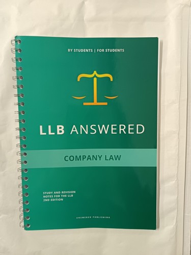 Company law study notes from - company,