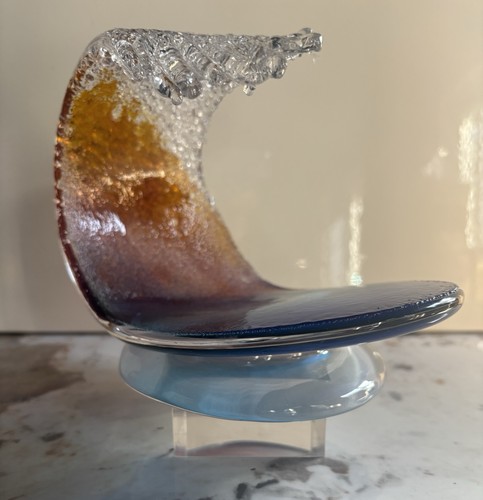 Medium sunset wave glass - sunset,