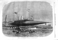 Original Old Antique Print