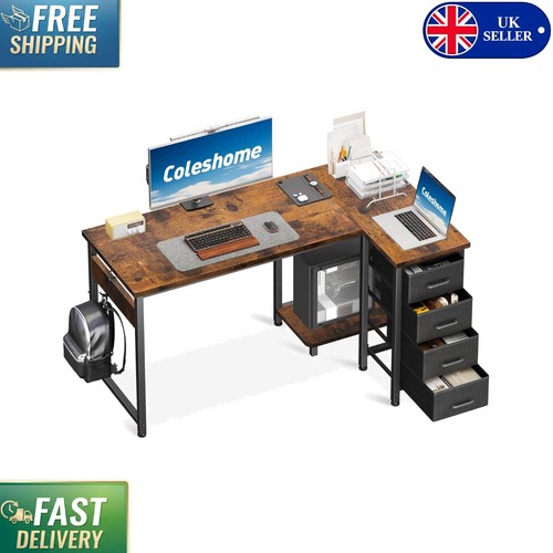 Vintage brown corner desk with - brown,