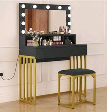 Black Dressing Table With