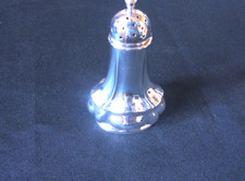 Solid Silver Ornate Large Pepper Shaker Hallmark Date 1905 By Walker & Hall
