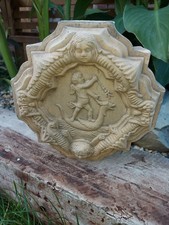 Antique Architectural Salvage Wall Plaque / Tile Decorative 