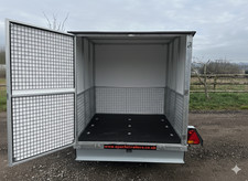 White 8x5x5 Box Trailer with Rear Door, GVW 750KG Cube Pro 8x5 - Apache Trailers