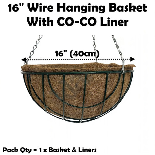Wire hanging basket coco - wire,