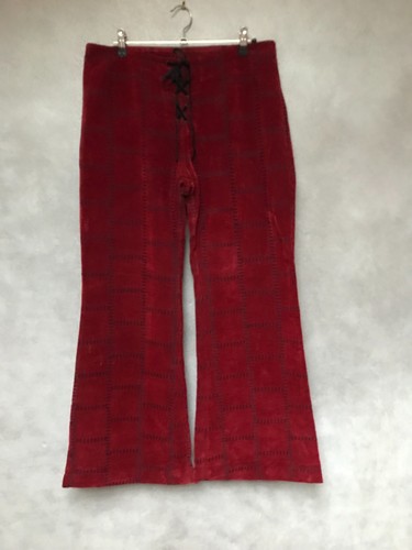 Funky red velvet flared - funky,