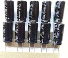 1500uf 16v 105c LOW ESR size 20mmx10mm Panasonic  EEUFR1C152  x10pcs