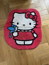 Vintage Sanrio Red Hello Kitty With Blue Bird rug Mat