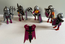 Playmobil Knights 5 Soldiers Purple with Weapons for Medieval Castle