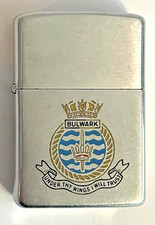 🔥 Vintage ZIPPO LIGHTER - 1978 HMS BULWARK "Under Thy Wings I Will Trust" 🔥