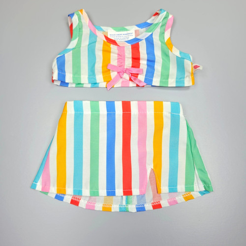 Build bear rainbow striped - bear,
