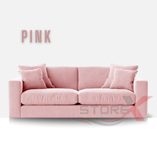 Storex Plush Fabric Large Sofa