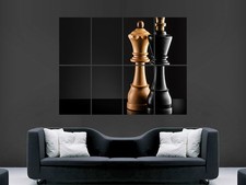CHESS PIECES MACRO ART HUGE  LARGE PICTURE POSTER GIANT
