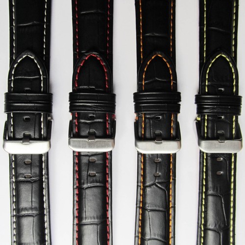 Black alligator grain - black,