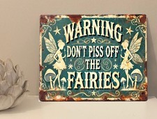 1x Warning Fairies Garden
