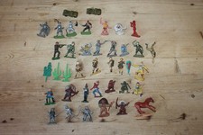 BRITAINS HERALD LONE STAR ETC JOB LOT OF VINTAGE  SOLDIERS/INDIANS/COWBOYS ETC