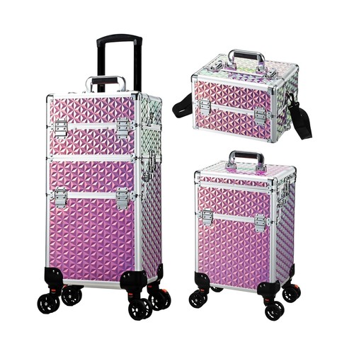 Rolling makeup train case - makeup,