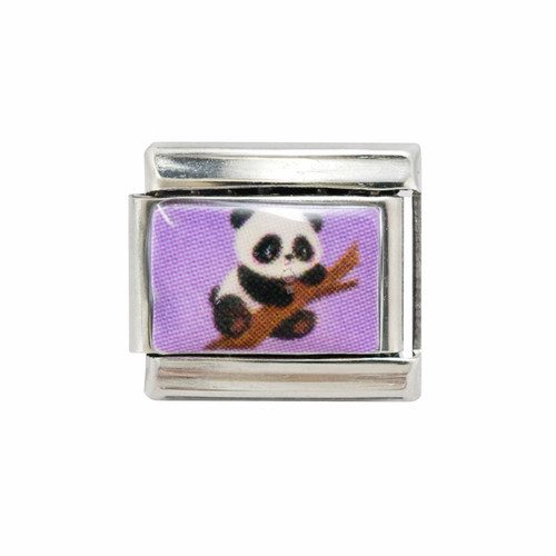 Panda bamboo italian charm one - panda,
