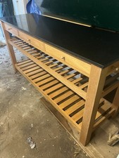 Beautiful Heals slate topped hall or kitchen sideboard 184cm x 60cm x 92 cm tall