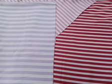 Red & White, pink & white, lilac & white fabric remnants, each  24" x 24".