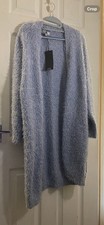 Plus Size 24/26 Pastel Blue Edge To Edge Cardigan