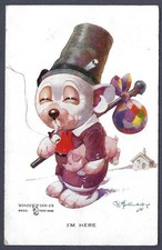 I'm here - 1928 Bonzo postcard