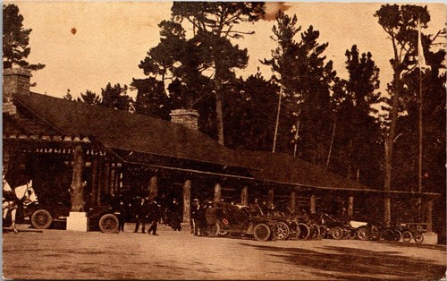 Vintage postcard pebble beach - pebble,