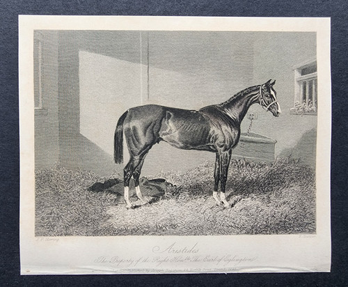 Antique 1845 print - -,