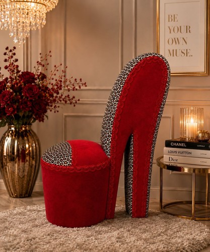 Luxury red plush cheetah - plush,,