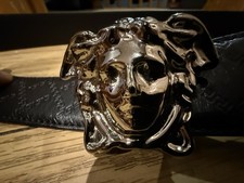 Versace Medusa Men’s Belt Dcu4140 DVBRV Size 90 /36 New Without Tags Black White