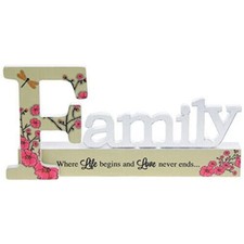 FAMILY PLAQUE MESSAGE GIFT