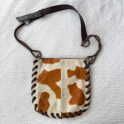 Vintage cowhide crossbody bag - vintage,