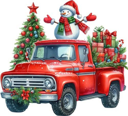 Christmas monster truck - christmas,